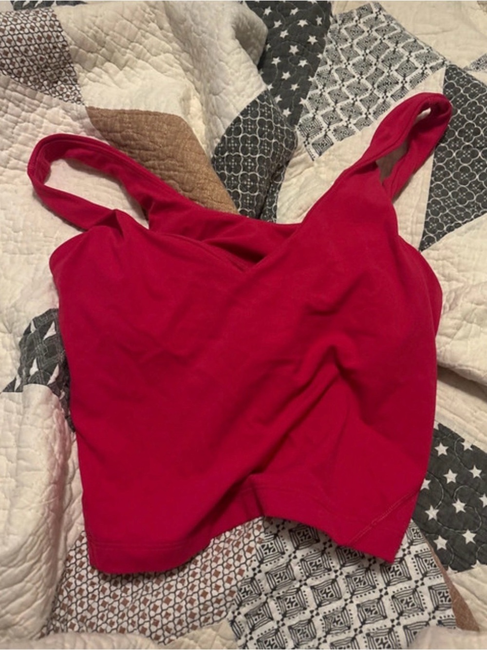 lululemon athletica Bright Red Cropped Tank